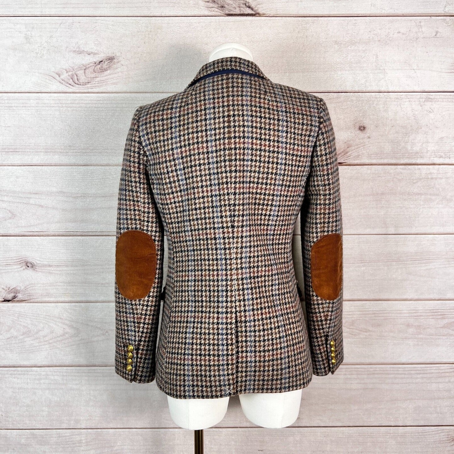 J. Crew Rhodes Blazer Jacket Womens 2 Houndstooth Wool Business Formal Preppy