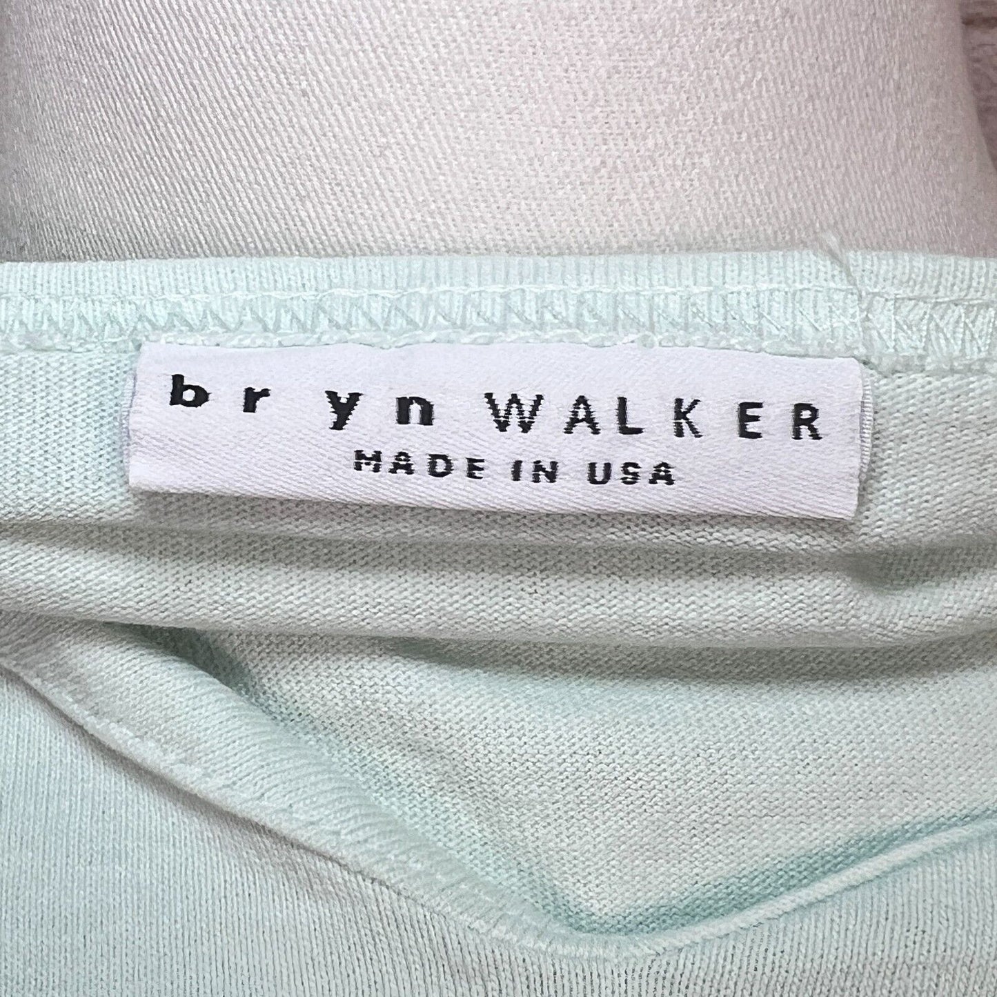 Bryn Walker Tunic Top Womens Sz XL Mint Green 3/4 Sleeve Cotton Knit Lightweight