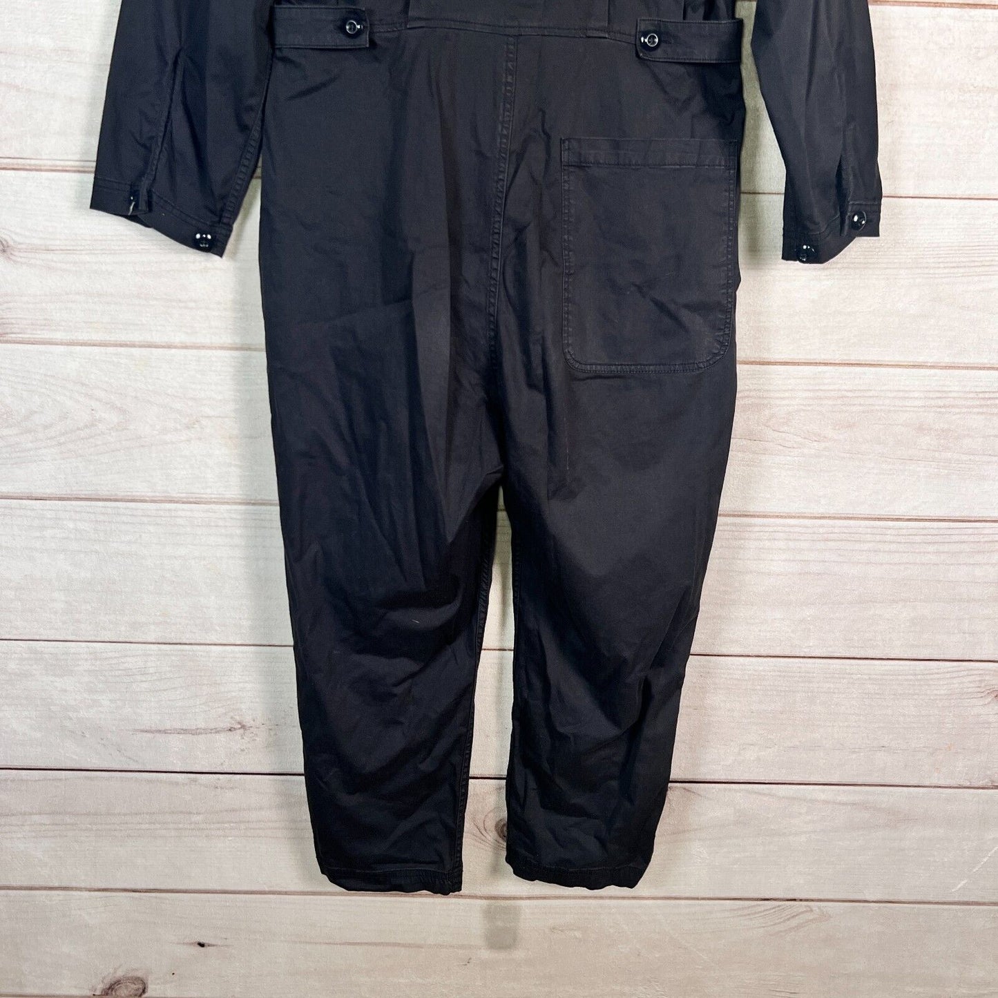 Alex Mill Standard Jumpsuit Womens One Piece Sz M Black Coverall Cotton Utility