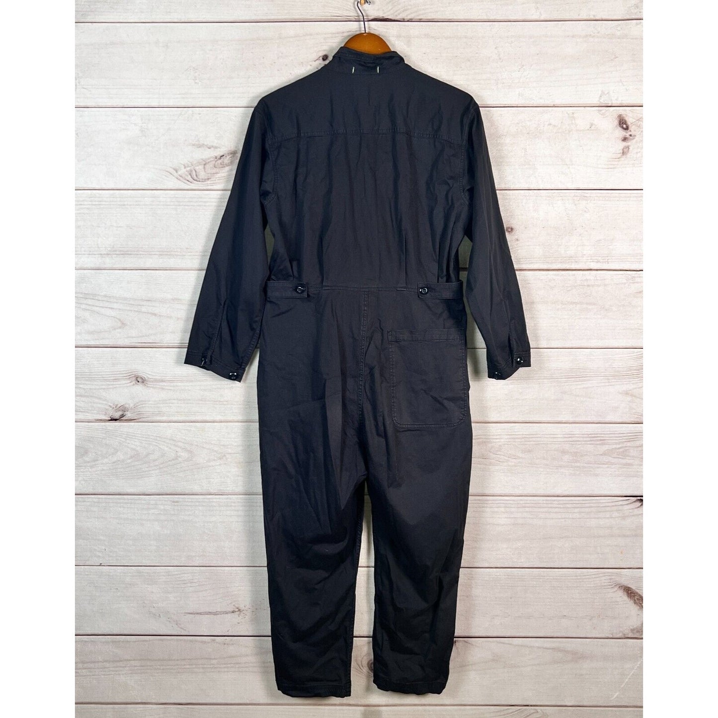 Alex Mill Standard Jumpsuit Womens One Piece Sz M Black Coverall Cotton Utility