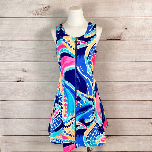 Lilly Pulitzer Womens Mini Sheath Dress Sz M Colorful Sleeveless Beach Hippie