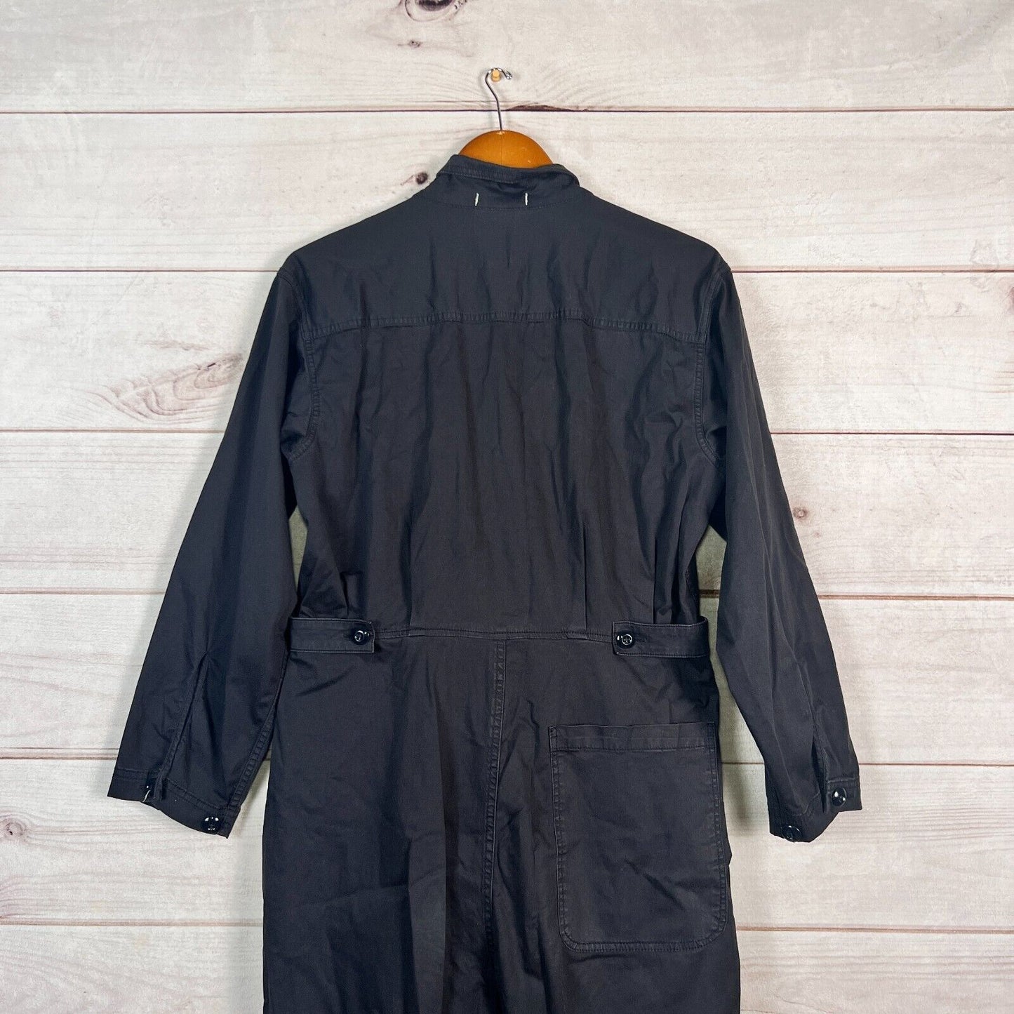 Alex Mill Standard Jumpsuit Womens One Piece Sz M Black Coverall Cotton Utility